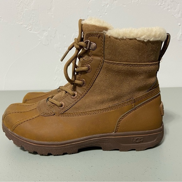 UGG Big Kids Leggero Boots Chestnut  Snow Boots Duck Boots Size 4 1012384K - Picture 5 of 11